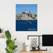 Valletta Malta Landschaftsurlaub Souvenir Poster (Heimbüro)