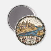 Valletta Malta Magnet (Vorderseite/Rückseite)