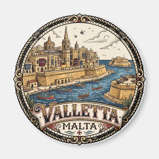 Valletta Malta Magnet (Vorne)