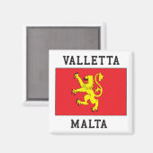 Valletta Malta Magnet (Vorderseite/Rückseite)