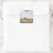 Valletta Malta Mittelmeer Quadratischer Aufkleber (Tasche)