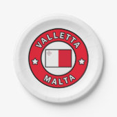 Valletta Malta Pappteller (Vorderseite)