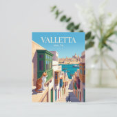 Valletta Malta Postkarte (Stehend Vorderseite)