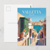 Valletta Malta Postkarte (Vorne/Hinten)