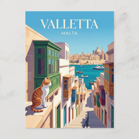 Valletta Malta Postkarte (Vorderseite)
