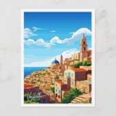 Valletta Malta Reisen Vintage Abbildung Postkarte (Vorderseite)