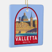 Valletta Malta Reisen Vintage Kunst Keramikornament (Rechts)