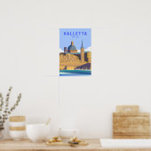 Valletta Malta Reisen Vintage Kunst Poster (Küche)