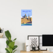 Valletta Malta Reisen Vintage Kunst Poster (Heimbüro)