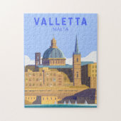 Valletta Malta Reisen Vintage Kunst Puzzle (Vertikal)