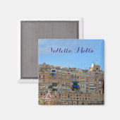 Valletta, Malta Travel Magnet (Vorderseite/Rückseite)