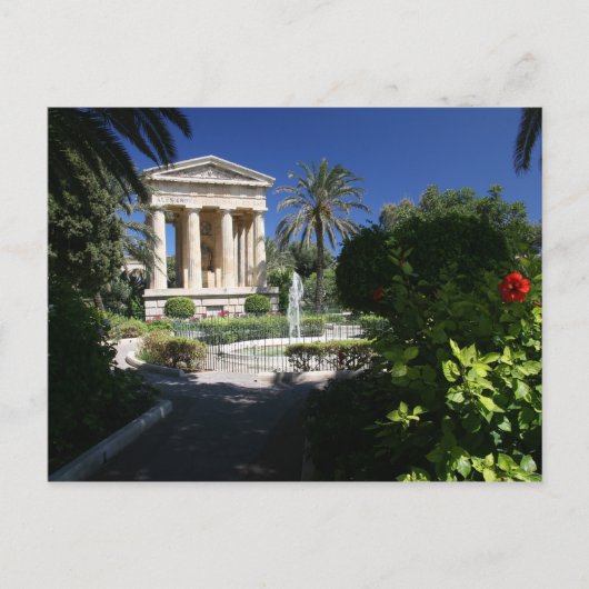 Valletta Malta Ursprüngliches Gebäude im Park Postkarte (Vorderseite)