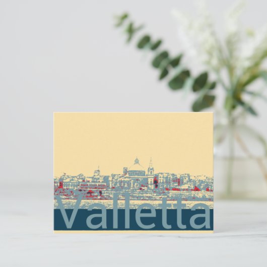 Valletta Postkarte (Stehend Vorderseite)