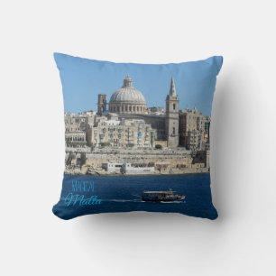 Valletta Skyline Hafen Landschaft Malta Souvenir Kissen