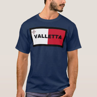 Valletta Stadt in maltesischer Flagge Freunde T-Shirt