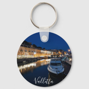 Valletta Uferviertel mit kleinem Hafen Schlüsselanhänger