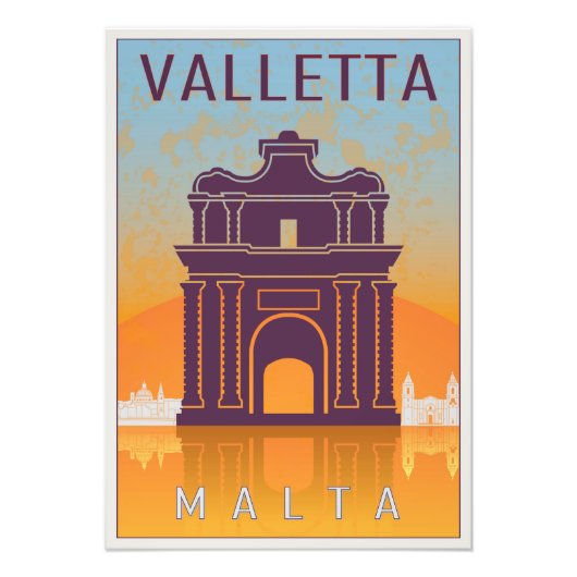 Valletta Vintage Plakat Fotodruck (Vorne)
