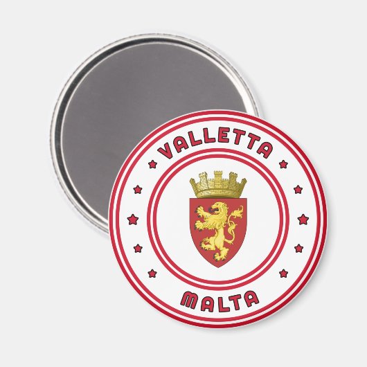 Valletta-Wappen, Malta Magnet (Vorderseite/Rückseite)
