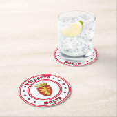 Valletta-Wappen, Malta Runder Pappuntersetzer (Vor Ort)