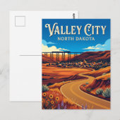 Valley City USA Postkarte (Vorne/Hinten)