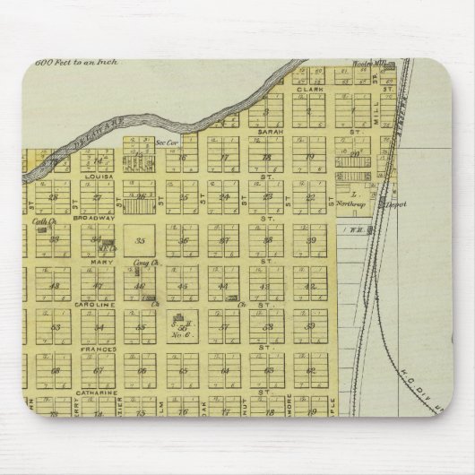 Valley Falls, Williamstown und Lowell, Kansas Mousepad (Vorne)