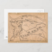 Valley Forge Encampment Map (1777-Juni 1778) Postkarte (Vorne/Hinten)