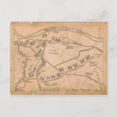 Valley Forge Encampment Map (1777-Juni 1778) Postkarte (Vorderseite)