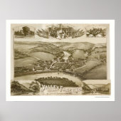 Valley Forge, PA Panoramic Map - 1890 Poster (Vorne)