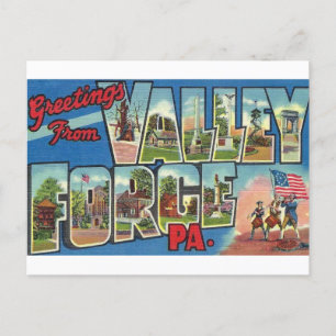 Valley Forge Pennsylvania Vintage Reise-Postkarte Postkarte