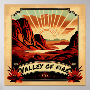 Valley Of Fire State Park im Vintage-WPA-Stil Poster