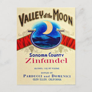 Valley of the Moon Zinfandel Postkarte