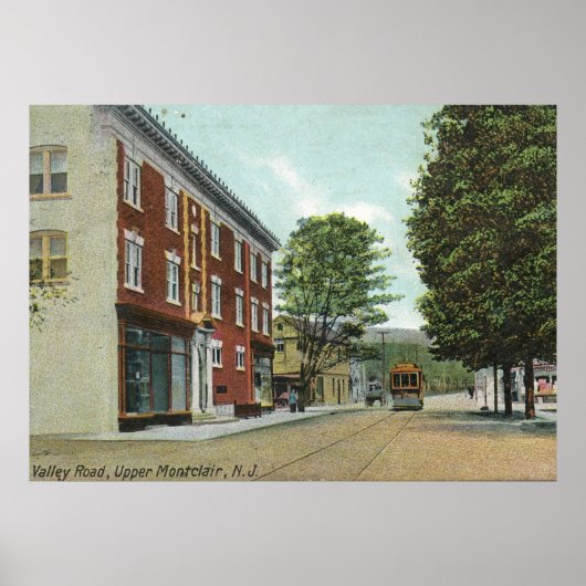 Valley Rd., Upper Montclair NJ 1911 Vintag Poster (Vorne)