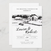 Valley View Farm Massachusetts Custom Venue Design Einladung (Vorne/Hinten)