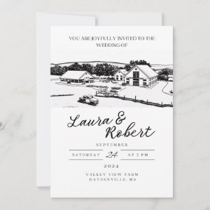 Valley View Farm Massachusetts Custom Venue Design Einladung