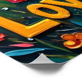 Valley Vista Vibes: Bear's Honeyed Harmony Poster (Ecke)