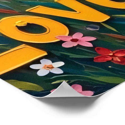 Valley Vista Vibes: Bear's Honeyed Harmony Poster (Ecke)