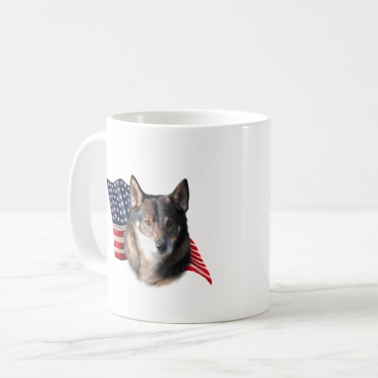 Vallhund Flag Kaffeetasse (Vorderseite Links)