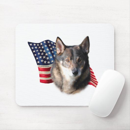 Vallhund Flag Mousepad (Mit Mouse)