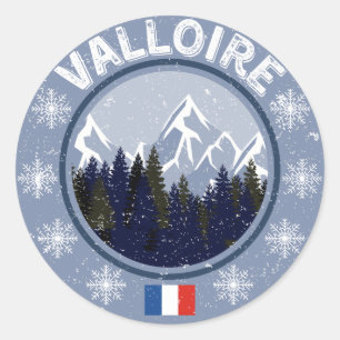 Valloire Skistation Runder Aufkleber