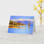 Vallotton - Der Hafen von Pully, schöne Kunstmaler Karte (Gelbe Blume)