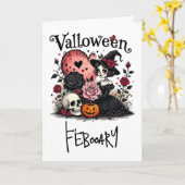 Valloween Dunkle Romanze Karte (Gelbe Blume)