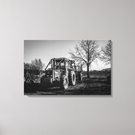 Valmet in der Erholung Schwarz/Weiß Leinwanddruck