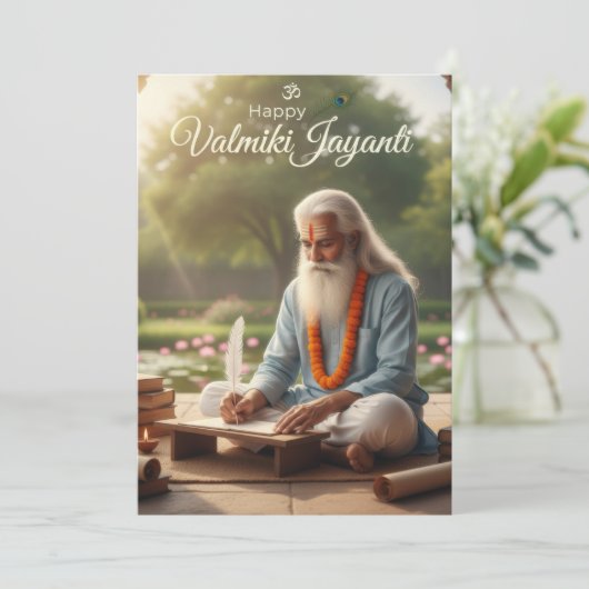 Valmiki Jayanti-Feier Einladung (Stehend Vorderseite)