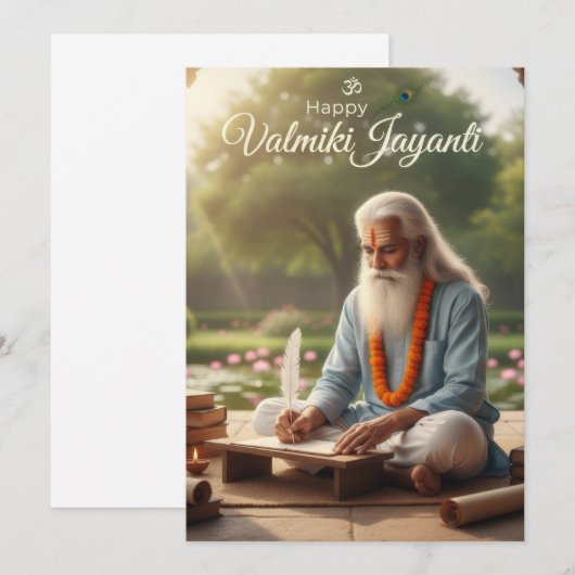 Valmiki Jayanti-Feier Einladung (Vorne/Hinten)