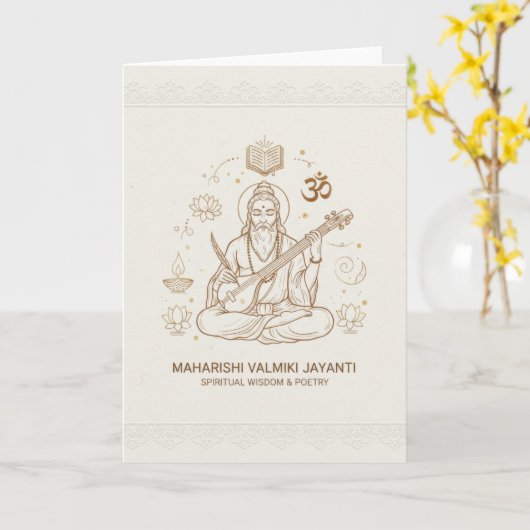 Valmiki Jayanti-Feier Karte (Gelbe Blume)
