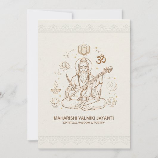 Valmiki Jayanti-Feier Karte (Vorderseite)