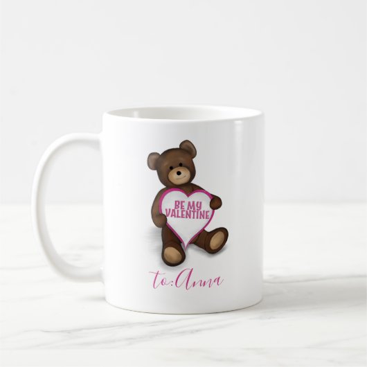 Valnetinstag Vintager Teddybär Personalisiert Kaffeetasse (Links)