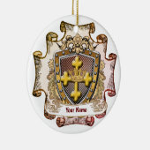 Valor Familienwappen Nachname Keramik Ornament (Rechts)
