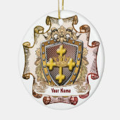 Valor Familienwappen Nachname Keramik Ornament (Links)