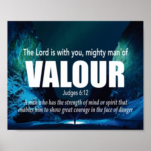 VALOR Mighty Man Judges 6:12 Christlich Poster (Vorne)